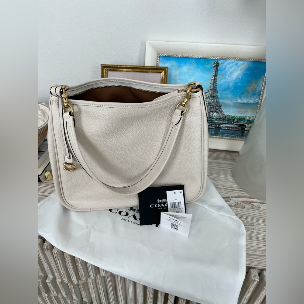 Coach Cary Hobo Crossbody in white